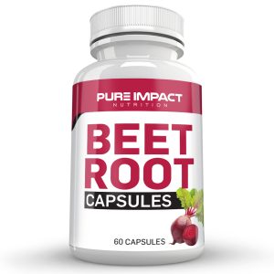 Pure Impact Nutrition Beet Root Supplement Nitric Oxide | Beta Vulgaris Beet Root Capsules 1000mg |60 Capsules